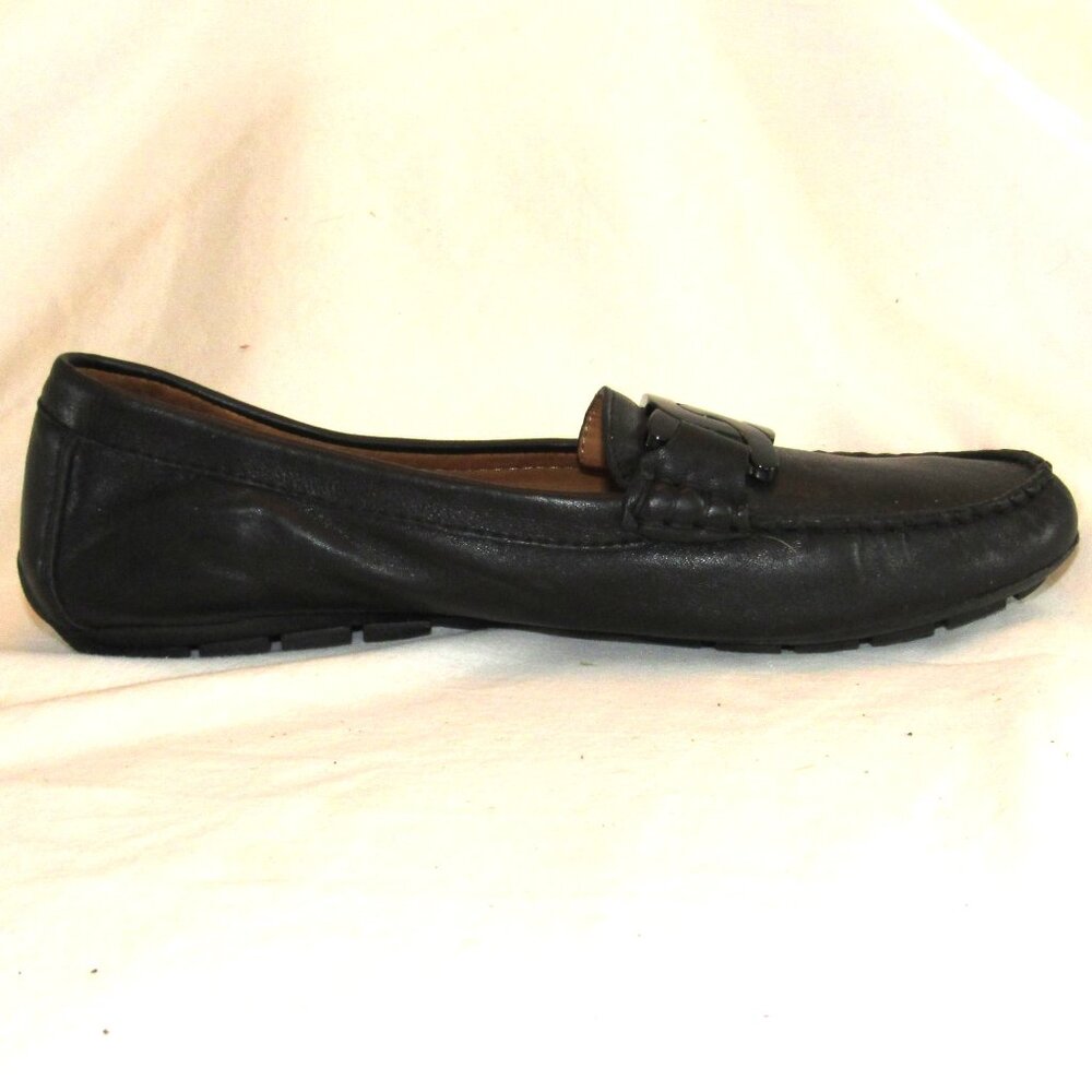VANELi Aiker Black Leather Driving Shoes With Buckle Size 9.5W - Picture 8 of 12